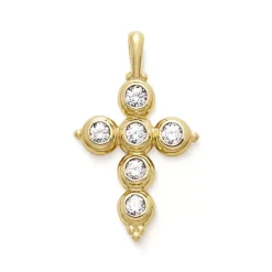 James Avery Artisan Jewelry Pendants|Gold Pendants-Antiquity Gemstone Cross Pendant