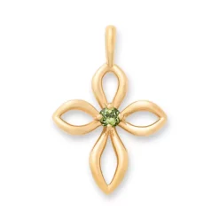 James Avery Artisan Jewelry Gold Pendants-Avery Remembrance Birthstone Cross Pendant
