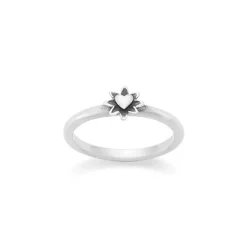 James Avery Artisan Jewelry Stackable Rings-Blooming Heart Ring