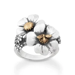 James Avery Artisan Jewelry Statement Rings-Blossoms and Bee Ring