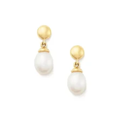James Avery Artisan Jewelry Gemstone Earrings-Cultured Pearl Teardrop Earrings