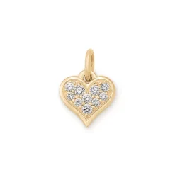 James Avery Artisan Jewelry Gold Pendants-Delicate Pave Diamond Heart Pendant