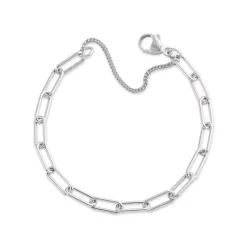 James Avery Artisan Jewelry Sterling Silver Bracelets-Elongated Link Charm Bracelet