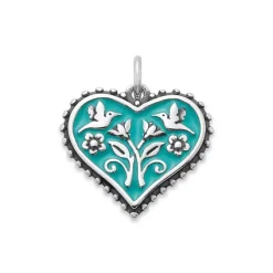 James Avery Artisan Jewelry Hearts And Love|Nature-Enamel Hearts in Bloom Charm
