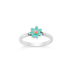 James Avery Artisan Jewelry Stackable Rings-Enamel Mini Flower Ring