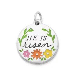 James Avery Artisan Jewelry Nature|Faith-Enamel "He is Risen" Charm