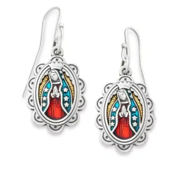 James Avery Artisan Jewelry Drop And Dangle Earrings|Earrings-Enamel Virgin of Guadalupe Earrings