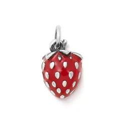 James Avery Artisan Jewelry Food And Drink|Enamel-Enamel Wild Strawberry Charm