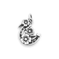 James Avery Artisan Jewelry Nature-Floral Horseshoe Charm