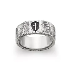 James Avery Artisan Jewelry Rings|Men's Rings-Forged Faith, Hope and Love Ring