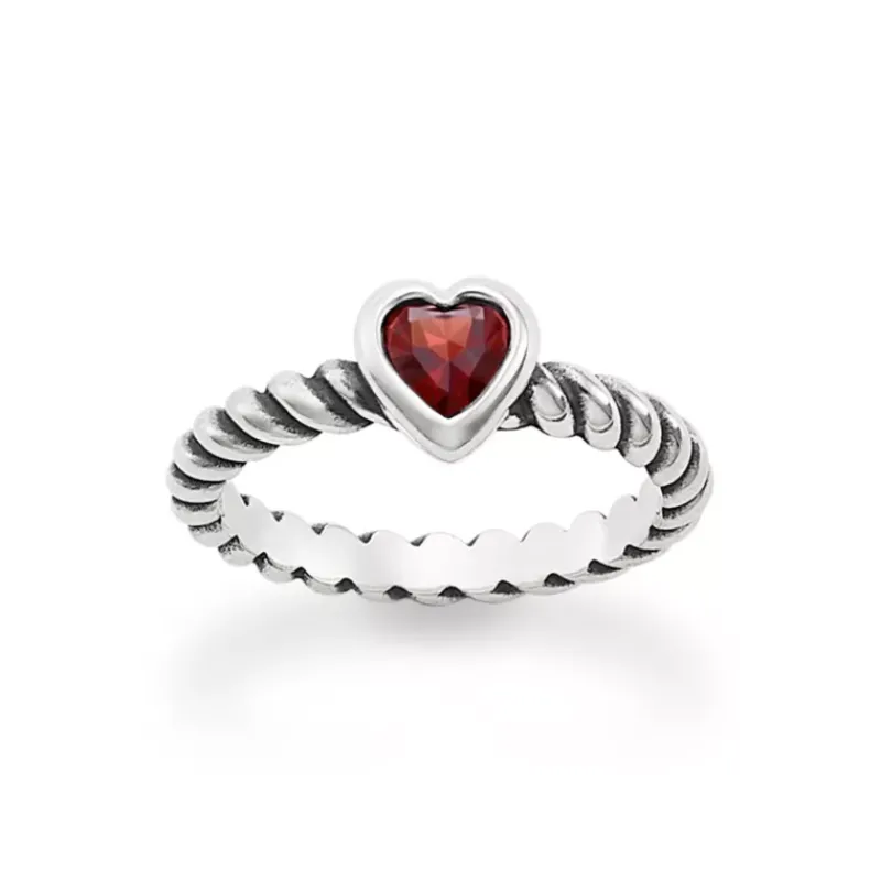 James Avery Artisan Jewelry Gemstone Rings-Gemstone Heart Twisted Wire Ring