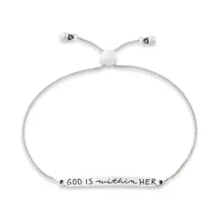 James Avery Artisan Jewelry Bracelets|Sterling Silver Bracelets-God is Within Her Slider Bracelet
