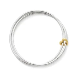 James Avery Artisan Jewelry Mixed Metal Bracelets|Sterling Silver Bracelets-Heart of Gold Combo Bangle Bracelet