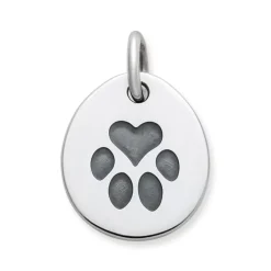James Avery Artisan Jewelry Animals-Heart Paw Pet Tag Charm