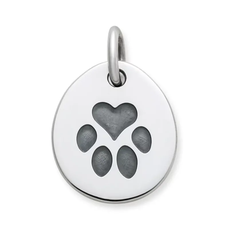 James Avery Artisan Jewelry Animals-Heart Paw Pet Tag Charm