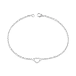 James Avery Artisan Jewelry Bracelets Under $75|Anklets-Heart Station Charm Anklet