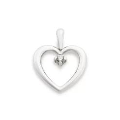 James Avery Artisan Jewelry Silver Pendants-Heart with Diamond Pendant