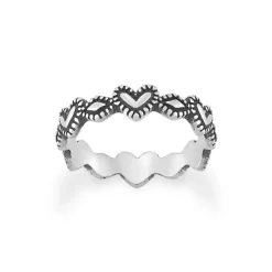 James Avery Artisan Jewelry Stackable Rings-Hearts and Beads Ring
