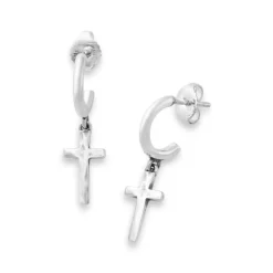 James Avery Artisan Jewelry Drop And Dangle Earrings|Earrings-Horizon Cross Hoop Dangle Earrings
