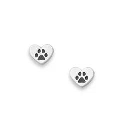 James Avery Artisan Jewelry Stud Earrings-Love My Pet Heart Studs