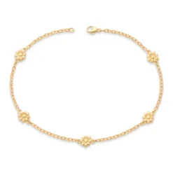 James Avery Artisan Jewelry 14k Gold Bracelets-Margarita Flower Anklet