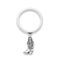 James Avery Artisan Jewelry Dangle Rings-Mini Cowgirl Boot Charm Dangle Ring