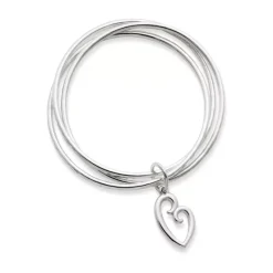 James Avery Artisan Jewelry Sterling Silver Bracelets-Mother's Love Bangle Bracelet