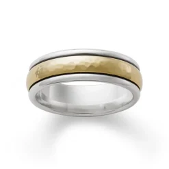 James Avery Artisan Jewelry Men's Rings-Narrow Hammered Simplicity Wedding Ring
