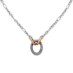 James Avery Artisan Jewelry Charm Holder-Oval Twist Changeable Charm Necklace