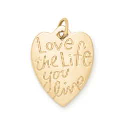 James Avery Artisan Jewelry Hearts And Love-"Love the Life You Live" Charm