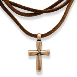James Avery Artisan Jewelry Faith|Necklaces And Chains-Rustic Cross Leather Necklace