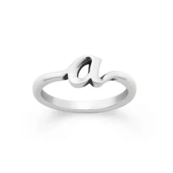 James Avery Artisan Jewelry Stackable Rings-Script Initial Ring