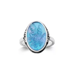 James Avery Artisan Jewelry Gemstone Rings|Statement Rings-Sculpted Bluebonnet Layered Gemstone Ring