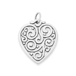 James Avery Artisan Jewelry Silver Pendants-Sorrento Heart Pendant