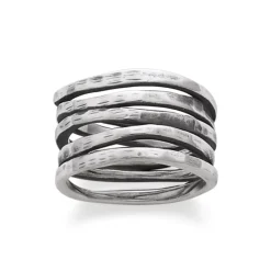 James Avery Artisan Jewelry Statement Rings|Thumb Rings-Stacked Hammered Ring