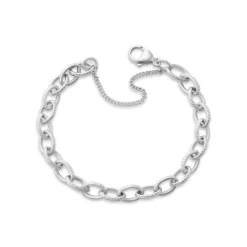 James Avery Artisan Jewelry Sterling Silver Bracelets-Textured Oval Charm Bracelet