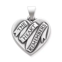 James Avery Artisan Jewelry Silver Pendants-The Heart Remembers Pendant