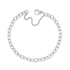 James Avery Artisan Jewelry Sterling Silver Bracelets-Twisted Wire Cable Charm Bracelet