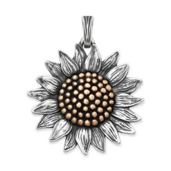 James Avery Artisan Jewelry Mixed Metal Pendants-Wild Sunflower Pendant